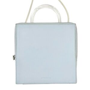 Building Block Box In Cloud - Light Baby Blue Crossbody Hard Shell Box Bag